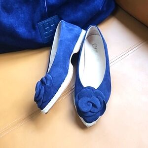 Isbel deep blue suede women shoes